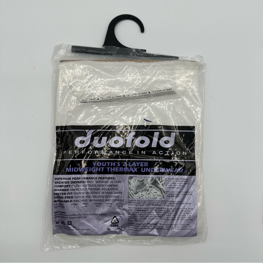 2 Vintage Duofold Youth’s XS (4) 2 Layer Mid weight Thermal Underwear Shirt New - Picture 3 of 5